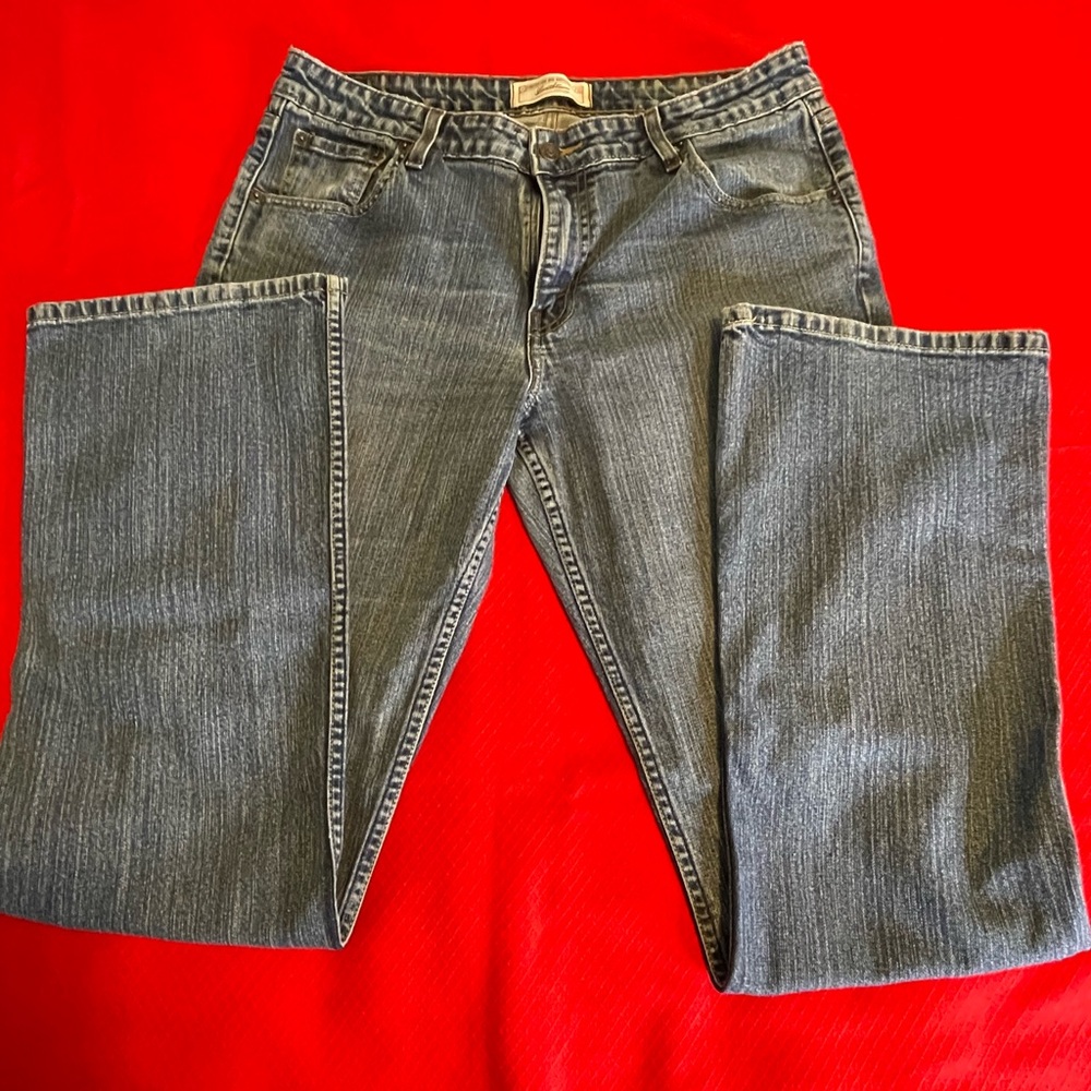 👖 Levi Strauss Signature Jeans. Size 14 LONG. Stretch, Low Rise, Boot Cut. 👖 - Picture 2 of 13